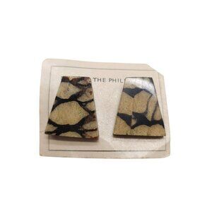 Handcrafted Coral Trapezoid Earrings Made In The Philippines